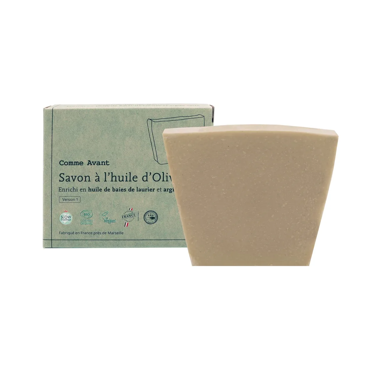 Savon enrichi en huile de baies de laurier 100g COMME AVANT