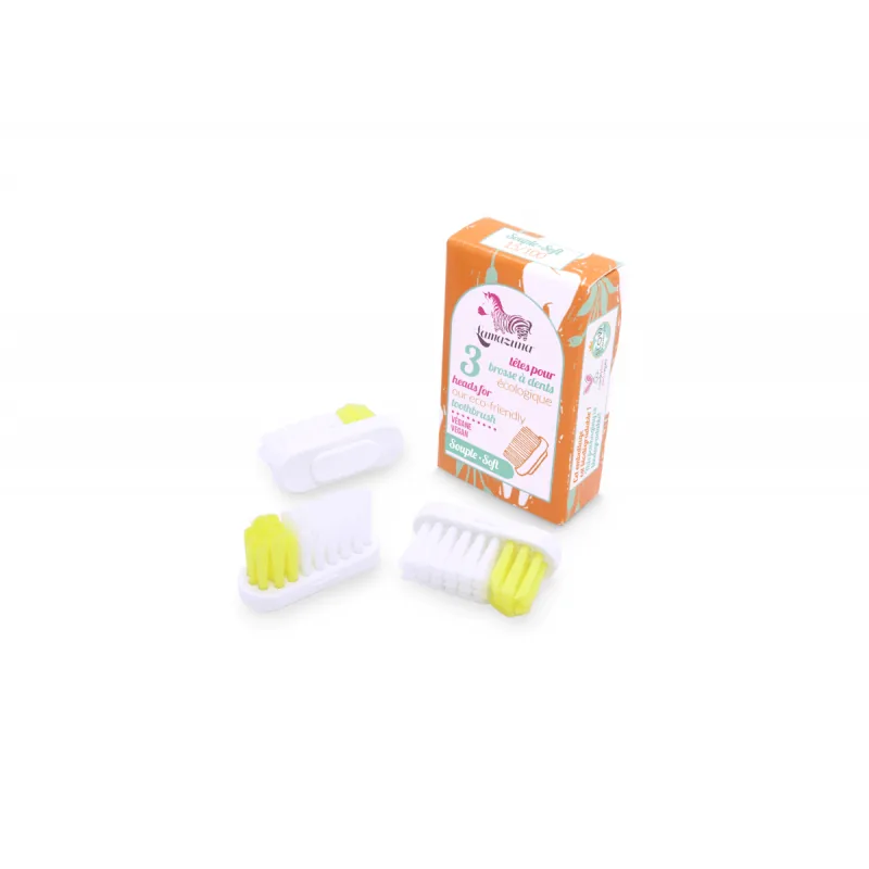 Recharge 3 têtes pour brosse à dents souple